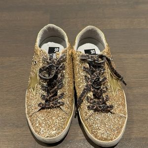 Golden Goose gold sneakers size 39